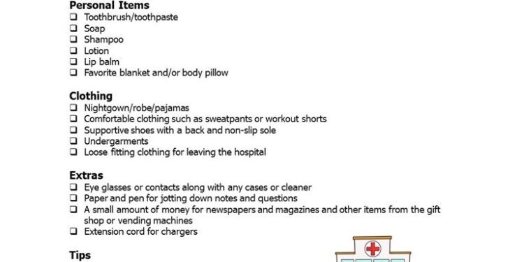 What To Pack For Your Hospital Stay - Scolios-us